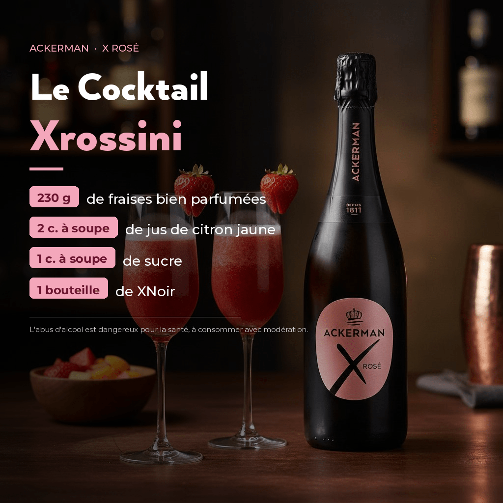 Rossini cocktail fines bulles