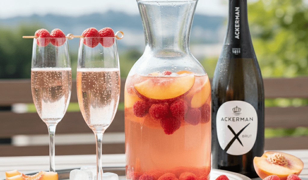Cocktail bulles pêches X Brut